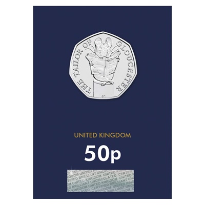 2018 BU 50p Coin (Card) - The Tailor of Gloucester